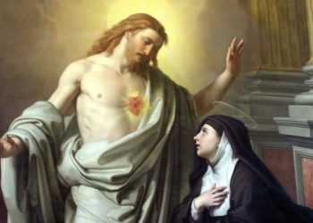 "Gesù appare a Santa Margherita Maria Alacocque”, attribuzione incerta.