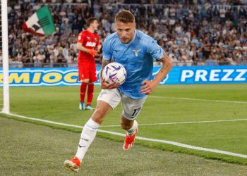 Ciro Immobile in gol ai tempi della Lazio (Foto ANSA)