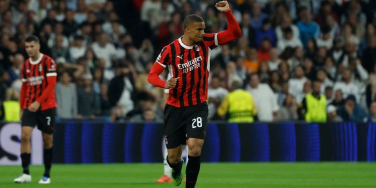 Malick Thiaw esulta con il Milan (Foto ANSA)