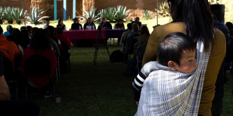 Un'assemblea cittadina a San Cristobal de Las Casas, Chiapas (Ansa)