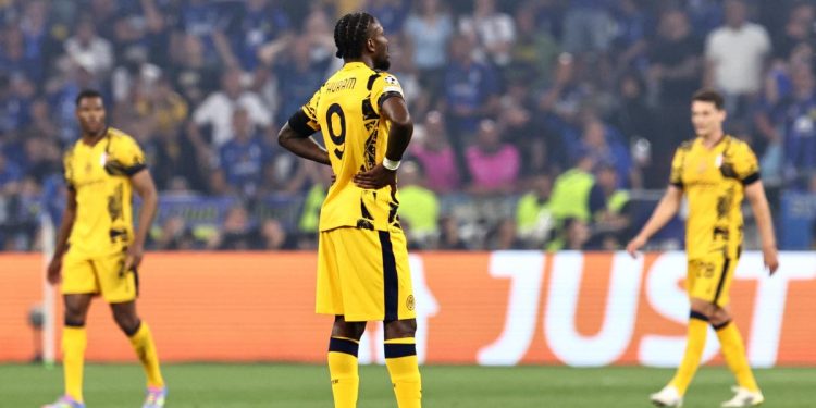 Marcus Thuram con l'Inter nella finale di Champions League (Foto ANSA)