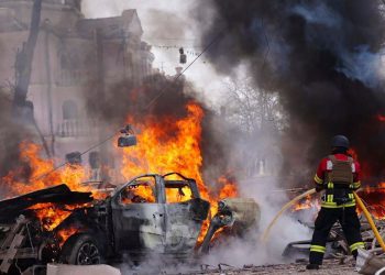 Dopo un attacco russo a Sumy, Ucraina (Ansa)