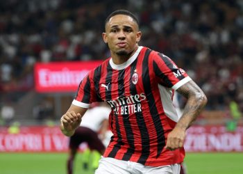 Okafor esulta dopo il gol in Milan-Torino (Foto Ansa)