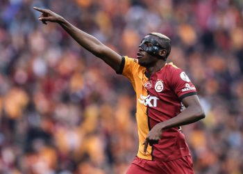 Osimhen in partita con il Galatasaray (Foto Ansa)