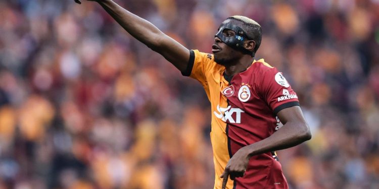 Osimhen in partita con il Galatasaray (Foto Ansa)