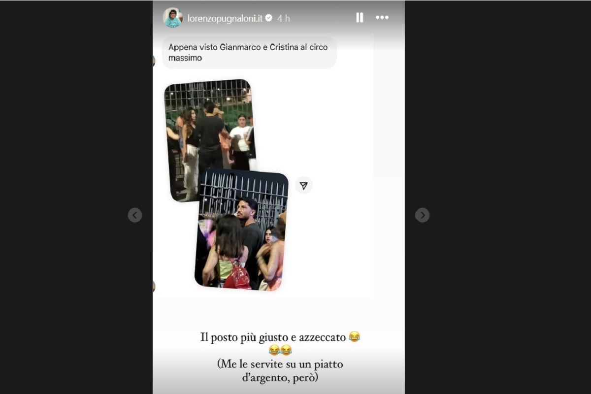 la frecciatina di lorenzo pugnaloni a gianmarco e cristina