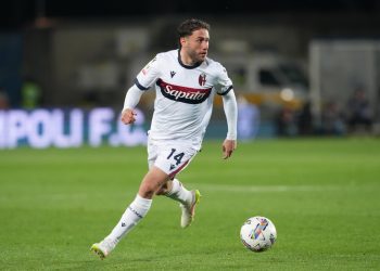 Davide Calabria con la maglia del Bologna (Foto ANSA)