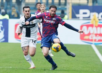 Davide Calabria con la maglia del Bologna (Foto ANSA)