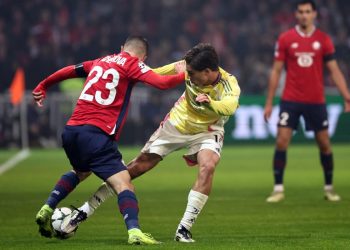 Edon Zhegrova contro Kenan Yildiz in Lille Juventus (Foto ANSA)