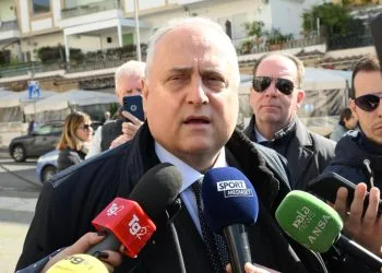 Claudio Lotito è stato ricoverato al Policlinico Gemelli (Foto ANSA)