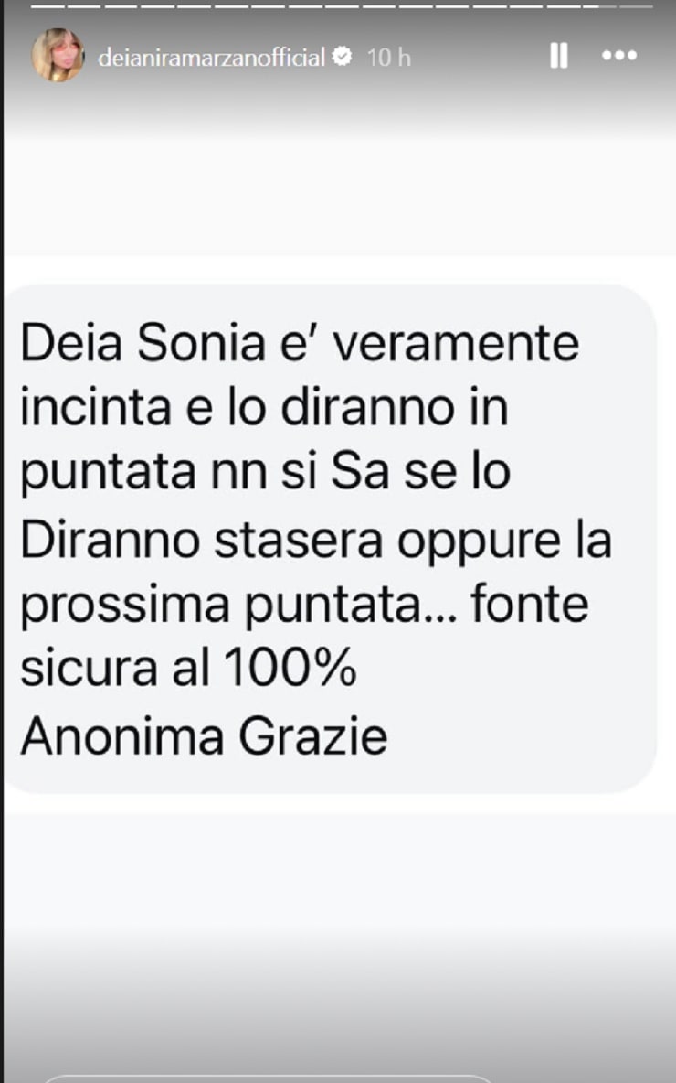 sonia incinta alessio temptation island 2025