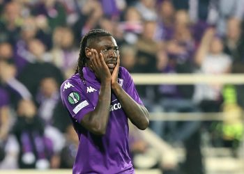 Moise Kean con la maglia della Fiorentina (Foto ANSA)