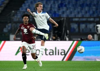 Nicolò Rovella in azione in Lazio Torino (Foto ANSA)