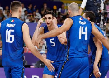 L'Italia di volley maschile (Foto ANSA)