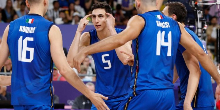 L'Italia di volley maschile (Foto ANSA)