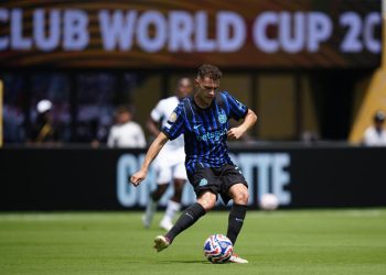 Kristjan Asllani al Mondiale per Club con l'Inter (Foto ANSA)