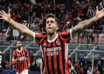Christian Pulisic con la maglia del Milan (Foto: Web)