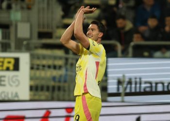 Dusan Vlahovic esulta con la Juventus (Foto ANSA)