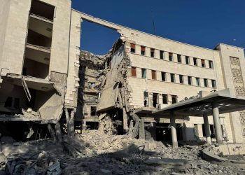 Siria, Damasco. Il ministero della Difesa colpito dall'attacco israeliano (Ansa)