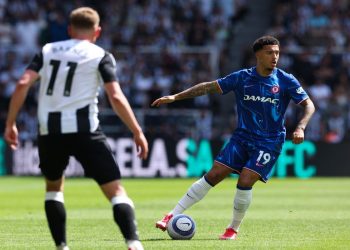 Jadon Sancho in azione col Chelsea contro il Newcastle (Foto Ansa)