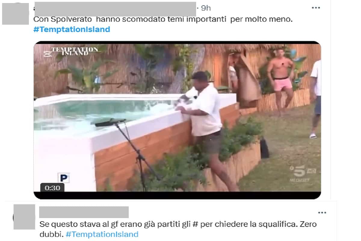 villaggio temptation island reazione web