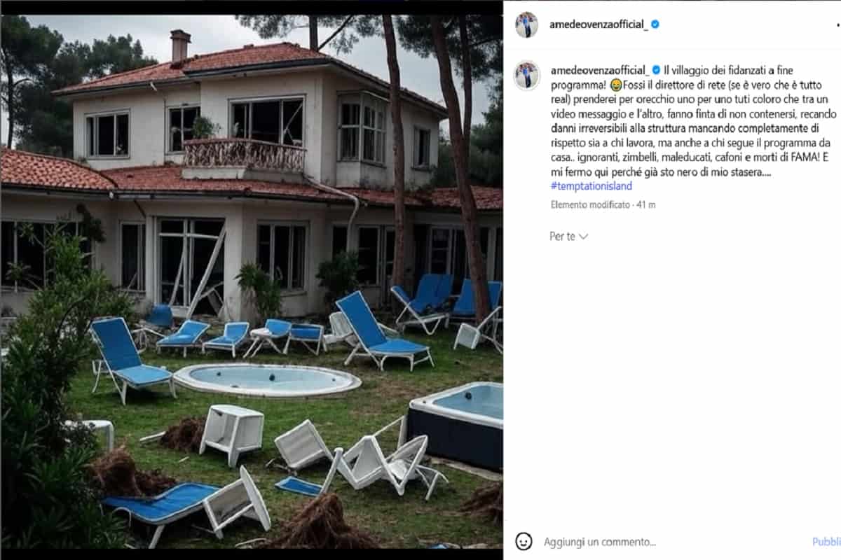 villaggio temptation island 2025 distrutto