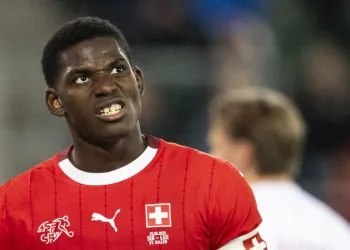 Breel Embolo contrariato durante un match con la Svizzera (Foto Ansa)