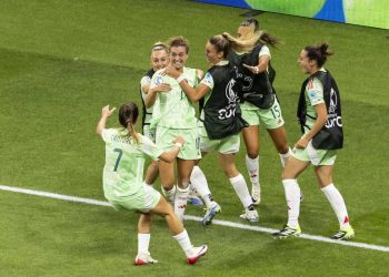 Cristiana Girelli dopo il gol decisivo per l'Italia donne contro la Norvegia (Foto ANSA)