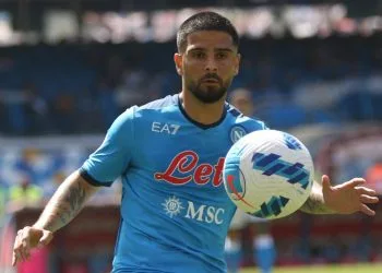 Lorenzo Insigne ai tempi del Napoli (Foto Ansa)