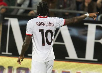 Rafael Leao con il Milan (Foto ANSA)