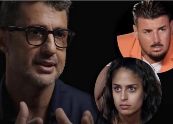 Fabrizio Corona con Lino Giuliano e Perla Vatiero