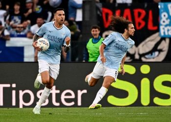 Matias Vecino in gol con la Lazio (Foto ANSA)
