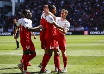 L'esultanza dell'Utrecht (Foto ANSA)