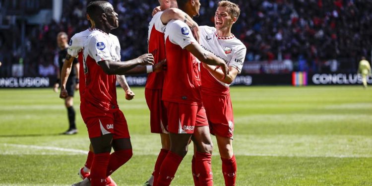 L'esultanza dell'Utrecht (Foto ANSA)