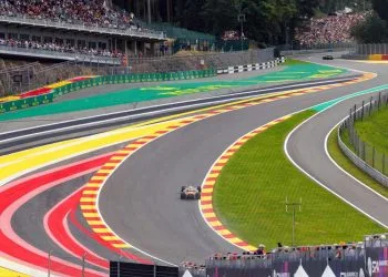 Il circuito di Spa-Francorchamps per il Gp Belgio di Formula 1 (Foto ANSA)