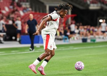 Samuel Chukwueze con la maglia del Milan (Foto ANSA)