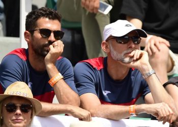 Umberto Ferrara con Simone Vagnozzi (Foto ANSA)