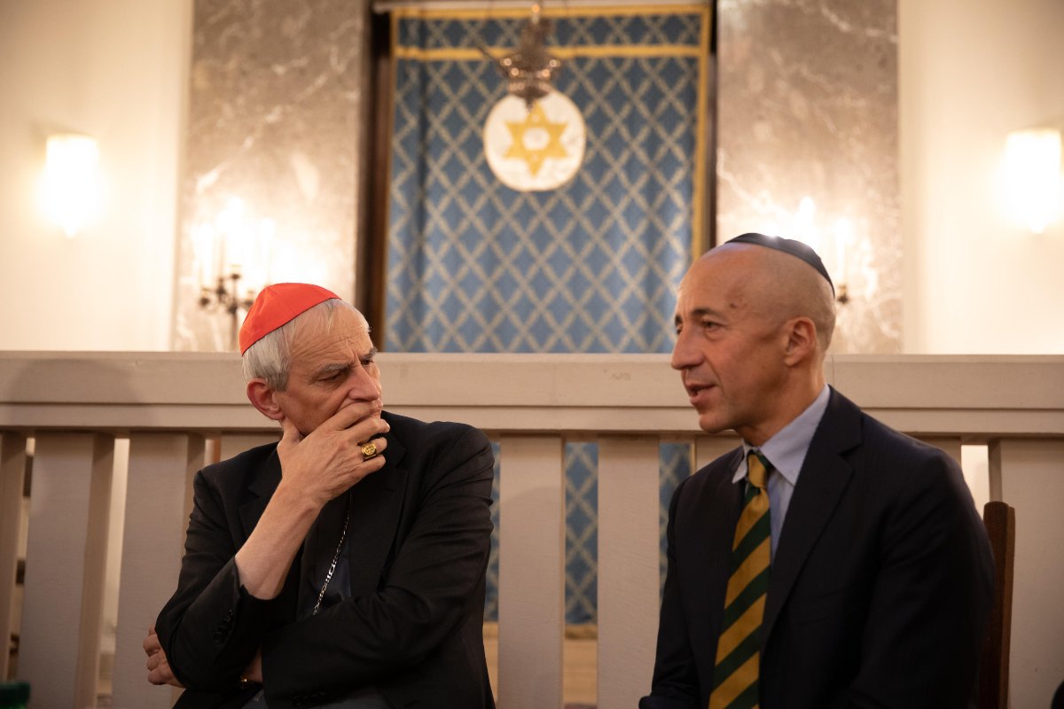 Zuppi con la comunità ebraica