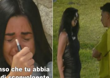 Maria Concetta e Angelo a Temptation Island 2025 con la tentatrice Marianna