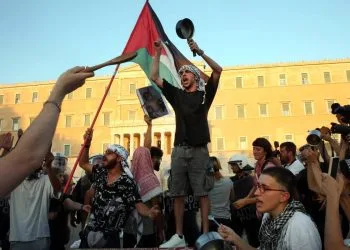 Proteste pro-Palestina ad Atene (Foto: ANSA)