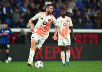 Bryan Cristante della Roma in azione (Foto Ansa)