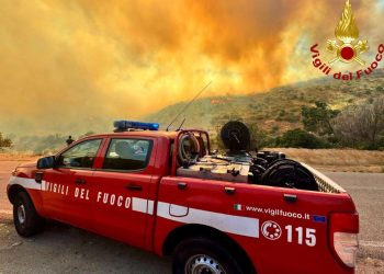 Incendio a Punta Molentis