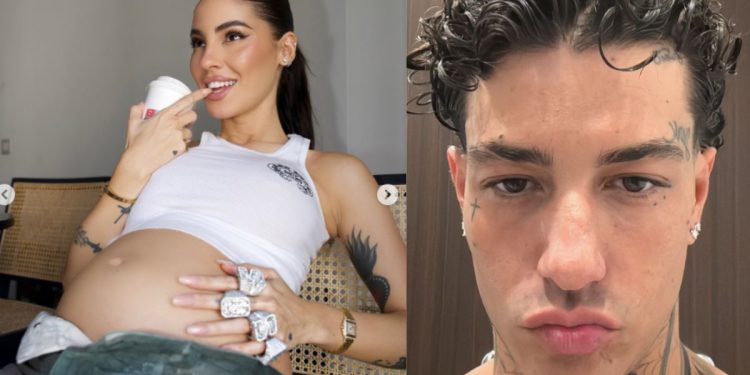 Giulia De Lellis con il pancione e Tony Effe