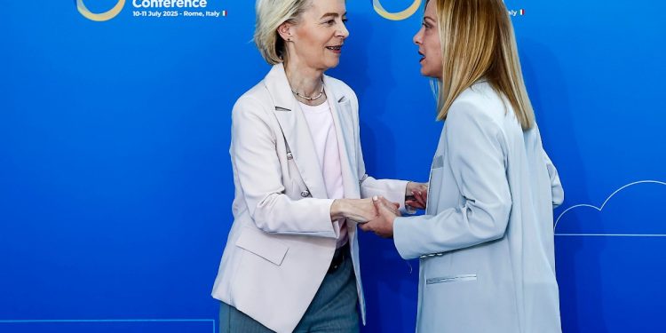 Von der Leyen e Meloni