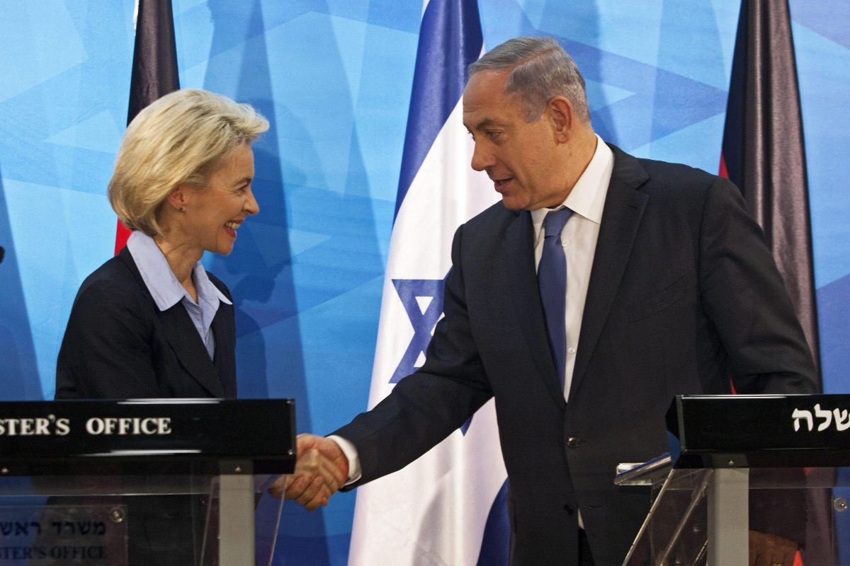 Von der Leyen e Netanyahu
