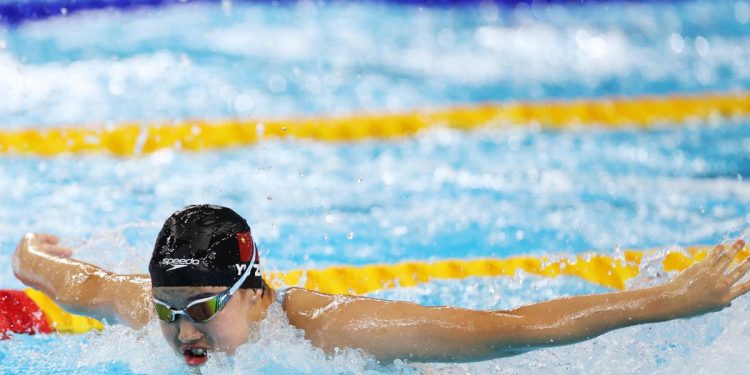 Yu Zidi ai Campionati mondiali di nuoto a Singapore