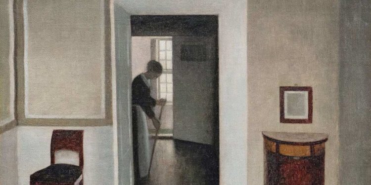 Vilhelm Hammershøi, "Interno, Strandgrade 30" (particolare)
