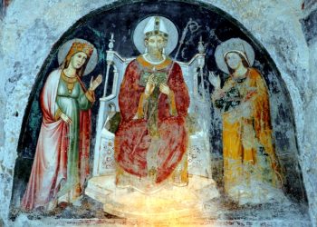 Cattedrale di Anagni, affresco con San Pietro di Anagni (Foto Web)