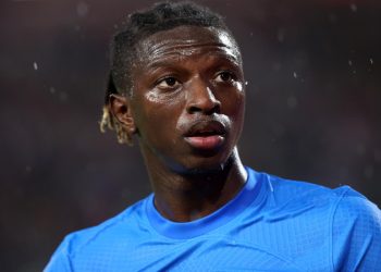 Amadou Diawara durante una gara dell'RB Lipsia (Foto Ansa)