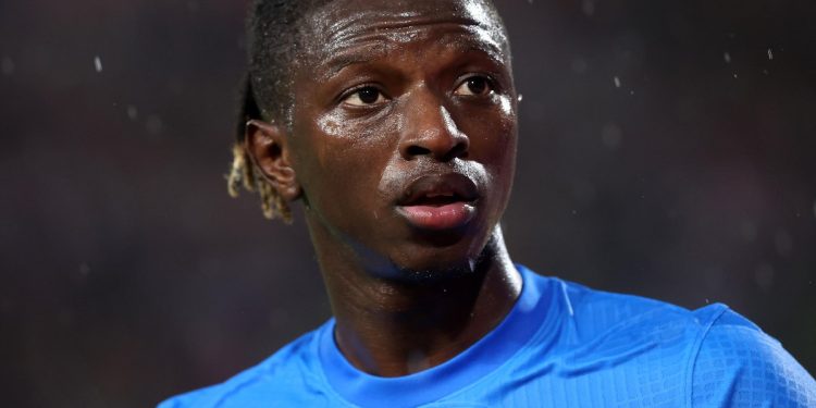 Amadou Diawara durante una gara dell'RB Lipsia (Foto Ansa)